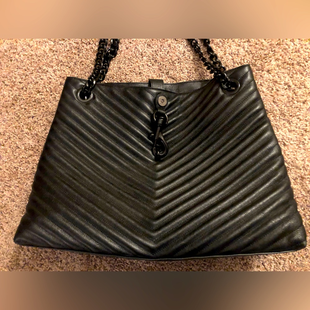 Rebecca Minkoff black leather purse handbag